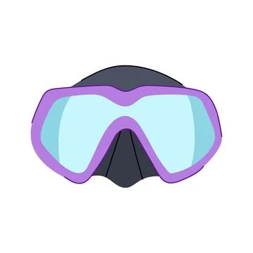 Summer diving mask cartoon vector illustration Illustrazione stock