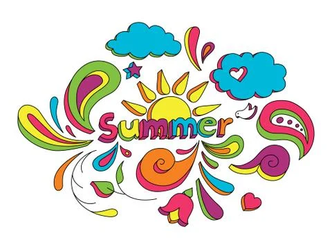 Summer Doodle Stock Illustration