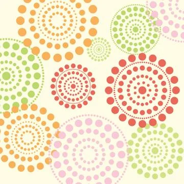Summer dotted circles vector Stock Illustration