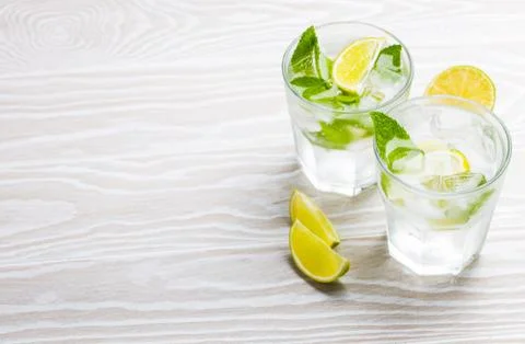 Summer drinks with ice Foto stock