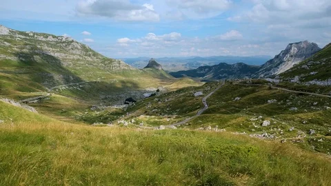 Summer Durmitor panoramic road, Sedlo pass, Montenegro. Stock Footage 116302173