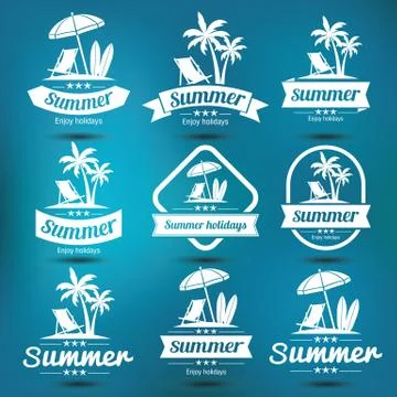 Summer emblem Stock Illustration