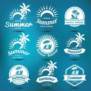 Summer emblem Stock Illustration