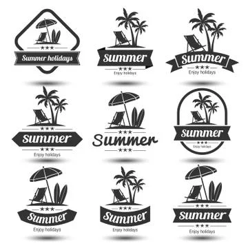 Summer emblem Stock Illustration