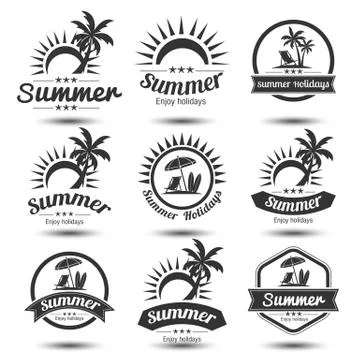 Summer emblem Stock Illustration