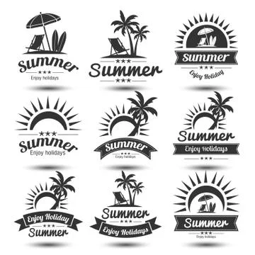 Summer emblem Stock Illustration