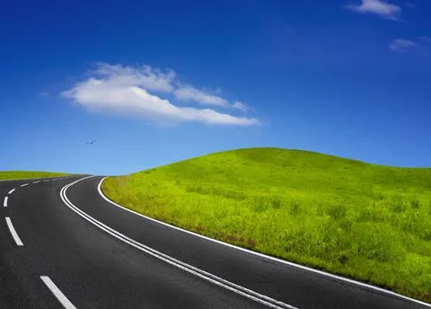 Summer empty road Summer empty road Copyright: xZoonar.com/JanxxWachalax 3... Stock-Fotos