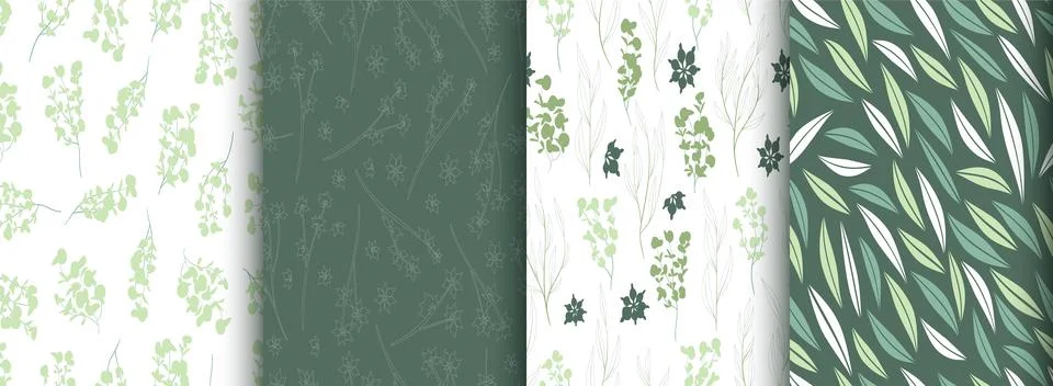 Summer Eucalyptus Pattern. Tropical Botanical Texture. Exotic Textile Design. Stock Illustration