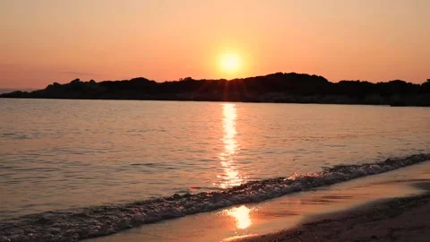 Summer evening during gold sunset Stock Footage 143940215
