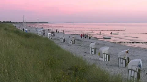 Summer Evening on Hiddensee Island - Baltic Sea, Northern Germany 動画素材 12399392