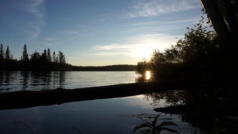 Summer evening by the lake 2 Stock Footage 88224996