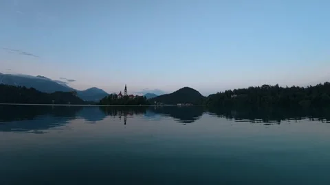 Summer evening at Lake Bled Stock Footage 341325735