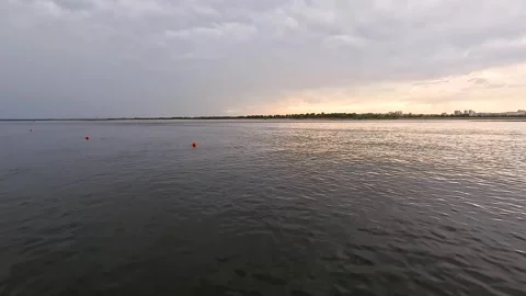 Summer evening landscape on the river Stock Footage 271027225