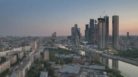 Summer evening moscow Stock Footage 157404856