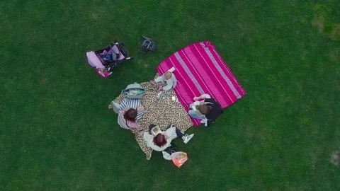 Summer evening picnic fly off to a spherical 360 panorama of the planet Stock Footage 126243017