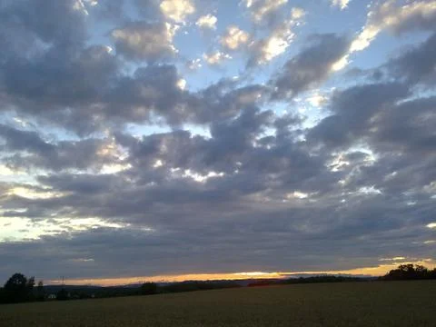 Summer-evening-sky Foto stock