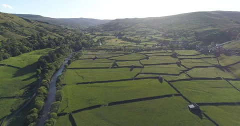 Summer evening in Swaledale Stock Footage 132779323