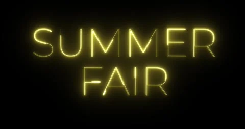 Summer fair neon text animation Video stock 287405719