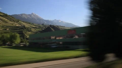 Summer Farm view from Moving train Stock Footage 51665870