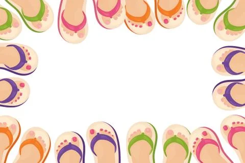 Summer feet Stock Illustration
