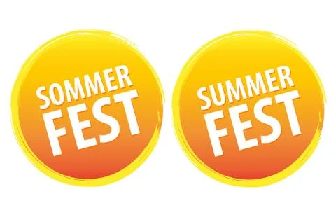 Summer fest labels. Vector Illustration. Stock Illustration