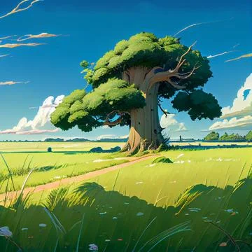 Summer field Illustrazione stock