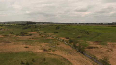 Summer field river Stock Footage 146660909