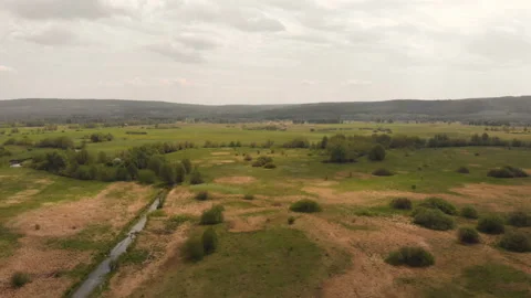 Summer field river Stock Footage 146661021