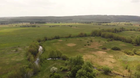 Summer field river Stock Footage 146663060