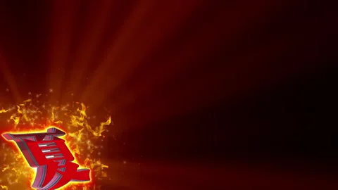 Summer fire Japanese character loop animation Vídeo Stock 147073377