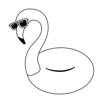 Summer flamingo float design vector illustration Stock Illustration