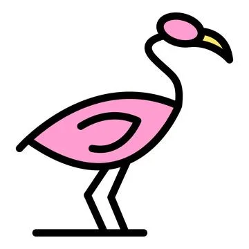 Summer flamingo icon vector flat Illustrazione stock