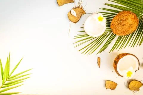 Summer flat lay scenery Stock Photos