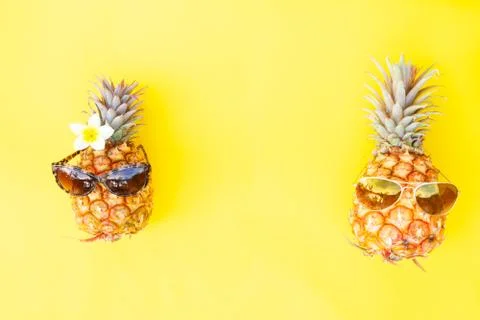 Summer flat lay scenery Stock Photos