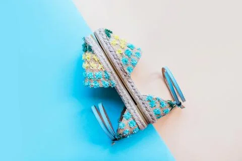 Summer flatay with espadrilles Stock Photos