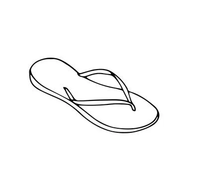 Summer flip flops sandals. Vector illustration of slippers isolated on a wh.. Stock Illustration
