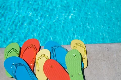 Summer flipflops Stock Photos