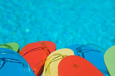 Summer flipflops Stock Photos