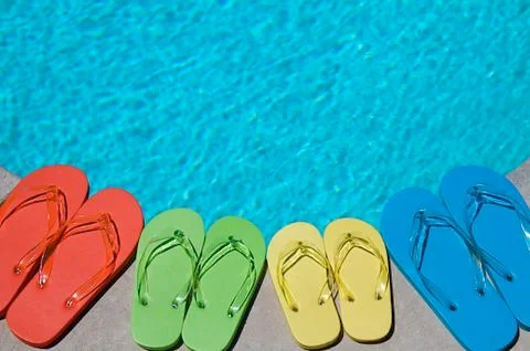 Summer flipflops Stock Photos