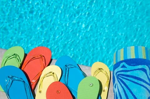 Summer flipflops Stock Photos