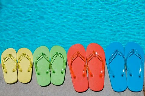 Summer flipflops Stock Photos