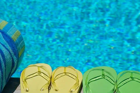 Summer flipflops Stock Photos