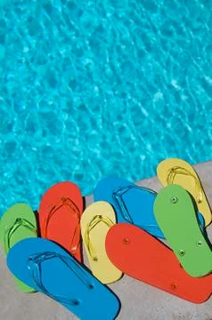 Summer flipflops Stock Photos