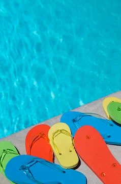 Summer flipflops Stock Photos