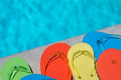 Summer flipflops Stock Photos