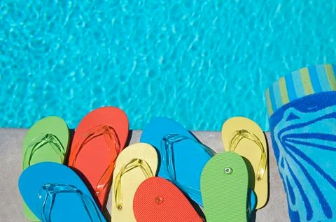 Summer flipflops Stock Photos