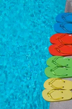 Summer flipflops Stock Photos