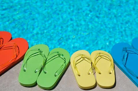 Summer flipflops Stock Photos