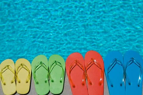 Summer flipflops Stock Photos