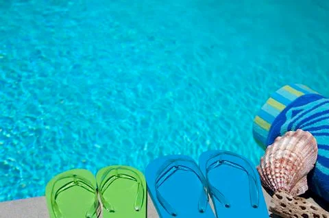 Summer flipflops Stock Photos